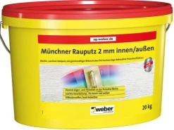 Weber Münchner Rauputz 2 mm Körnung Innen und Außen 20 kg pastös