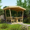 Weka Gartenlaube Tessin Natur 303 cm x 205 cm