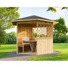 Weka Holz-Pavillon Mainau Natur unbehandelt 223 cm x 257 cm