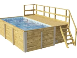 Weka Massivholzpool 595 Gr.1 490 x 309 x 203 cm Blau Mosaik