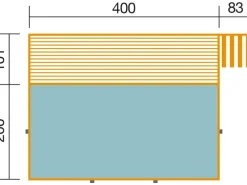 Weka Massivholzpool 595 Gr.1 490 x 309 x 203 cm Blau Mosaik