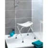 Wenko Badhocker Secura klappbar Kunststoff 53,5 x 44,5-48,0 x 40-47 cm Weiß