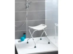 Wenko Badhocker Secura klappbar Kunststoff 53,5 x 44,5-48,0 x 40-47 cm Weiß