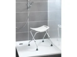 Wenko Badhocker Secura klappbar Kunststoff 53,5 x 44,5-48,0 x 40-47 cm Weiß
