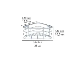 Wenko Eckablage Trestina 25 cm x 10,5 cm 16,5 cm Edelstahl Silber Glänzend