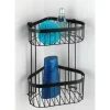 Wenko Eckregal 2 Etagen Classic Plus Black Stahl 23,5 x 33 x 18,5 cm Schwarz