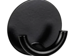 Wenko Edelstahl-Wandhaken Rondo Selbstklebend Ø 5,3 cm x 2,5 cm Schwarz