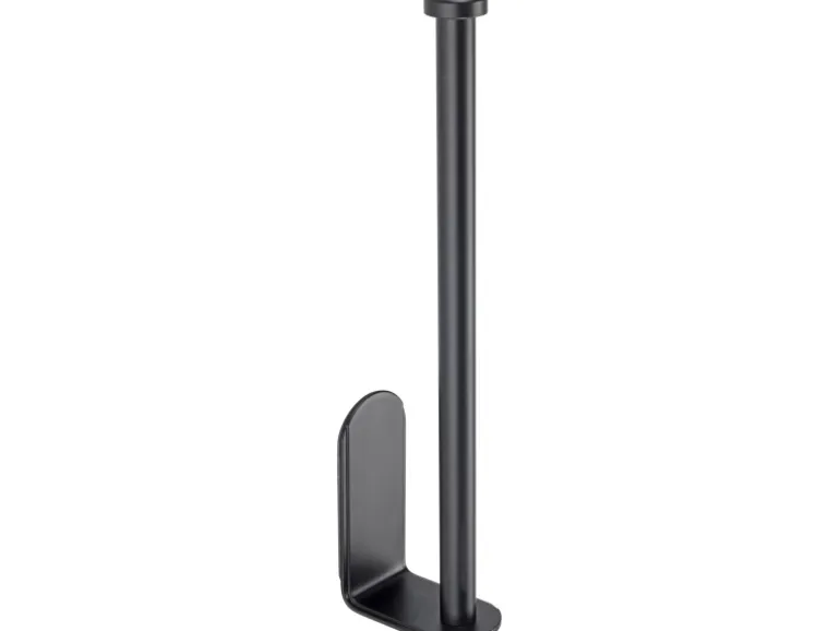 Wenko Küchenrollenhalter Nio Selbstklebend 27,5 cm x 4,5 cm x 7 cm Schwarz