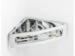 Wenko Power-Loc Eckablage Bralia Kunststoff (ABS) 35 x 8,5 x 20 cm Chrom