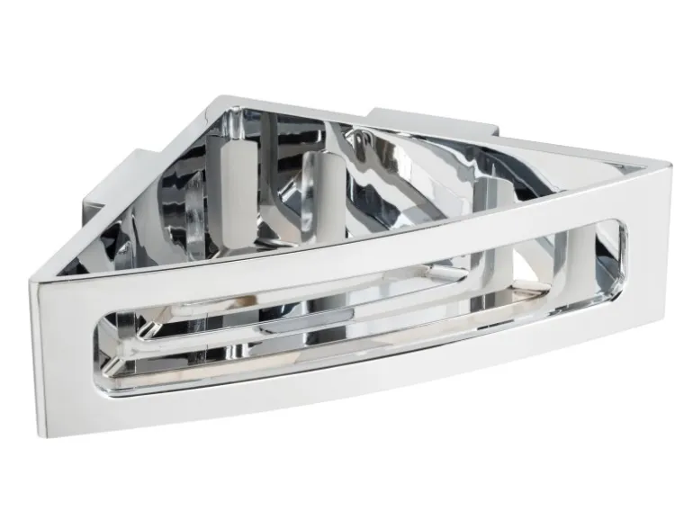Wenko Power-Loc Eckablage Bralia Kunststoff (ABS) 35 x 8,5 x 20 cm Chrom