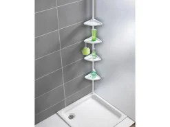 Wenko Teleskop-Duschecke Compact Aluminium Weiß