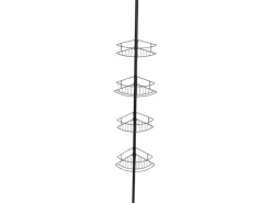 Wenko Teleskop-Duschregal Dolcedo aus Edelstahl 31 x 23 x 275 cm Schwarz-Matt