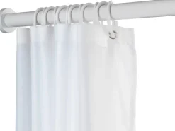 Wenko Teleskop-Duschvorhangstange Luz ausziehbar rostfrei 110 cm - 185 cm Weiß