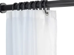 Wenko Teleskop-Duschvorhangstange Luz ausziehbar rostfrei 110 - 185 cm Schwarz