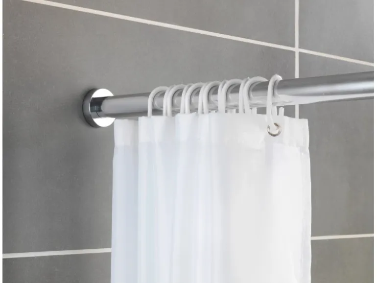 Wenko Teleskop-Duschvorhangstange Luz ausziehbar rostfrei 70 cm - 115 cm Chrom