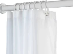 Wenko Teleskop-Duschvorhangstange Luz ausziehbar rostfrei 70 cm - 115 cm Weiß