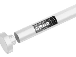 Wenko Teleskop-Duschvorhangstange Luz ausziehbar rostfrei 70 cm - 115 cm Weiß