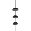 Wenko Teleskop-Eckregal Villata mit 3 Körben 28 x 20,5 x 275 cm Schwarz-Grau