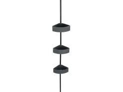 Wenko Teleskop-Eckregal Villata mit 3 Körben 28 x 20,5 x 275 cm Schwarz-Grau