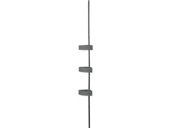 Wenko Teleskop-Eckregal Villata mit 3 Körben 28 x 20,5 x 275 cm Schwarz-Grau