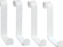 Wenko Türgarderobenhaken Weiß-matt 4er-Set