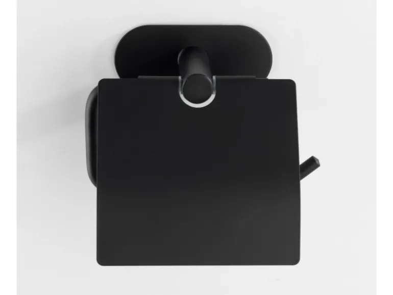 Wenko Turbo-Loc Edelstahl Toilettenpapierhalter Orea Black Matt 14 x 12.5 x 7 cm