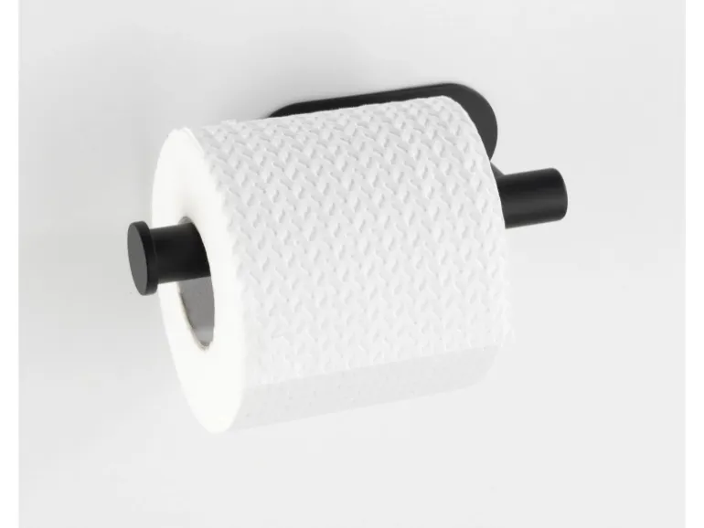 Wenko Turbo-Loc Edelstahl Toilettenpapierhalter Orea Black Matt 16 x 4.5 x 7 cm