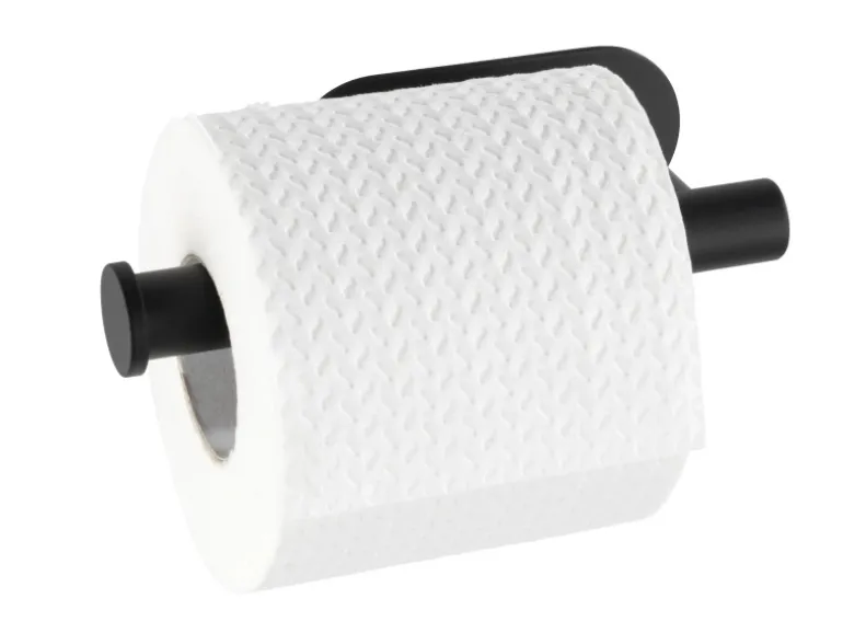 Wenko Turbo-Loc Edelstahl Toilettenpapierhalter Orea Black Matt 16 x 4.5 x 7 cm