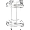 Wenko Vacuum-Loc Eckregal Chrom 2 Etagen