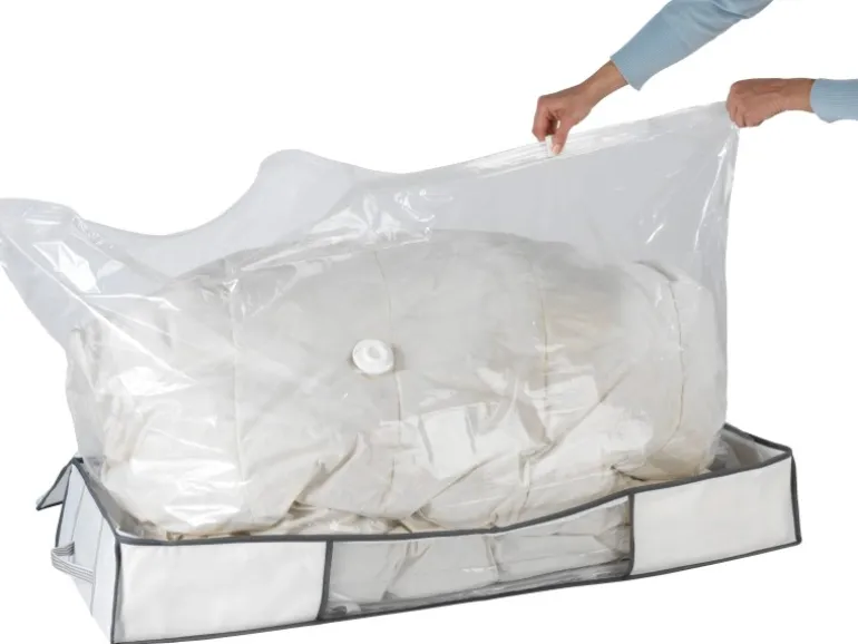 Wenko Vakuum Soft Unterbett-Box Weiß 15 cm x 105 cm x 45 cm
