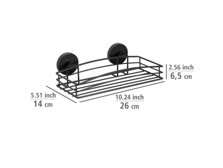 Wenko Wandablage Vacuum-Loc Schwarz