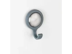 Wenko Wandhaken Osilo Grau 2er Set selbstklebend Kunststoff 4 x 6 x 2.5 cm Grau