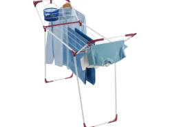 Wenko Wäscheständer Summer Dry Weiß-Pink 76 cm x 153 cm x 46 cm