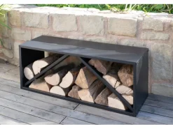 Westmann Kaminholzregal B x T x H: 104 cm x 34,5 cm x 40 cm Schwarz
