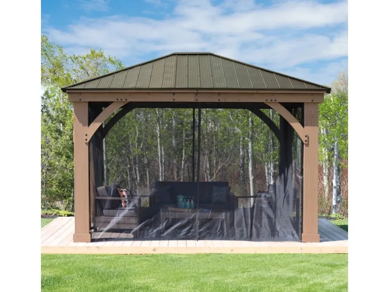 Westmann Moskitonetz für Pavillon 325 cm x 225 cm 4er-Pack