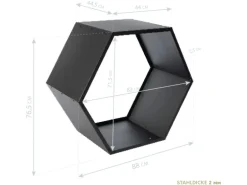 Westmann Stahl Kaminholzregal Biene Schwarz 88x45x77 cm