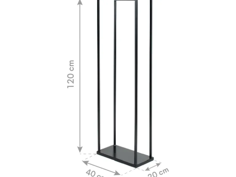 Westmann Stahl Kaminholzregal Xavier Schwarz 40x20x120 cm