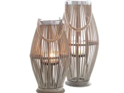Windlicht Bambus Ø 23 cm x 50,5 cm Natur