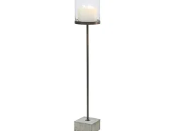 Windlicht mit Betonfuß 73 cm x 20 cm x 20 cm Anthrazit