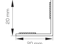 Winkelleiste selbstklebend 20 x 20 mm Länge 2,5 m Weiß