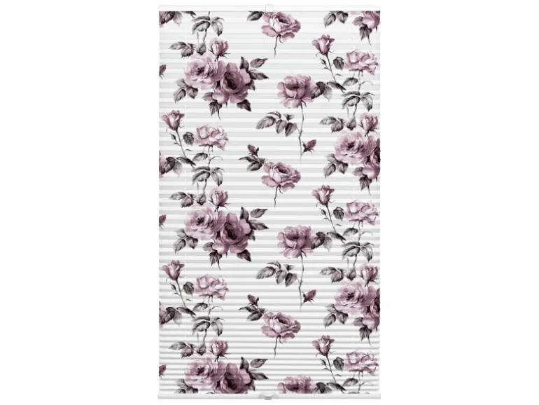 Wohnidee Plissee mit 2 Bedienschienen Rose 60 cm x 130 cm