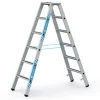 Zarges gebördelte Stehleiter, eloxiert Saferstep B 2x6 Stufen