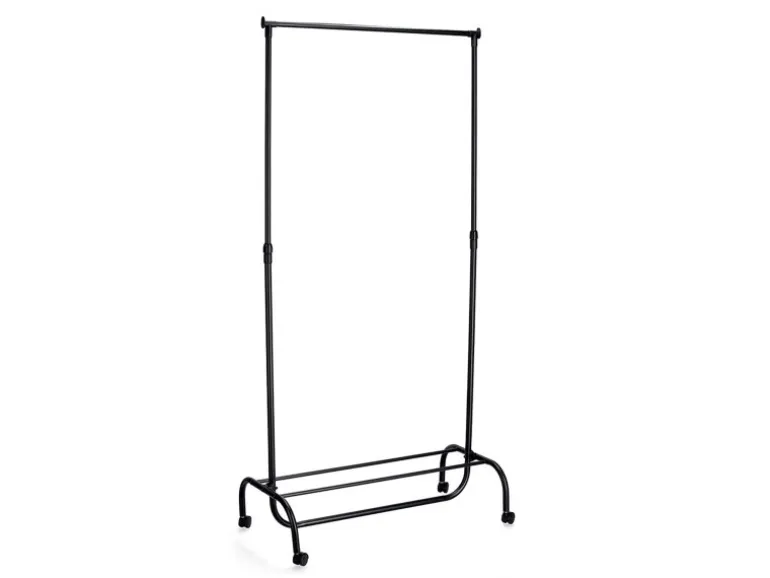 Zeller Rollkleiderständer Metall/Kunststoff 86 x 43 x 108-175 cm Schwarz
