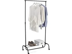 Zeller Rollkleiderständer Metall/Kunststoff 86 x 43 x 108-175 cm Schwarz