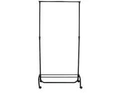 Zeller Rollkleiderständer Metall/Kunststoff 86 x 43 x 108-175 cm Schwarz