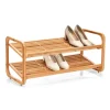 Zeller Schuhregal mit 2 Ablagen Bambus 74 cm x 33 cm x 33 cm