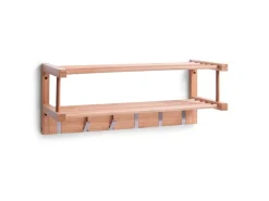 Zeller Wandgarderobe Bambus 60 cm x 24 cm x 24 cm
