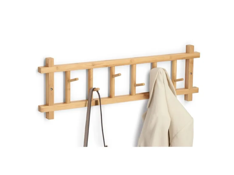 Zeller Wandgarderobe Bambus 68 cm x 2,5 cm x 22 cm