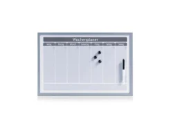 Zeller Wochenplaner Magnetisch Metall/MDF 59 cm x 39,5 cm x 1,5 cm Alugrau