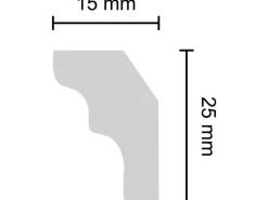 Zierprofil A25 Weiß 1 m